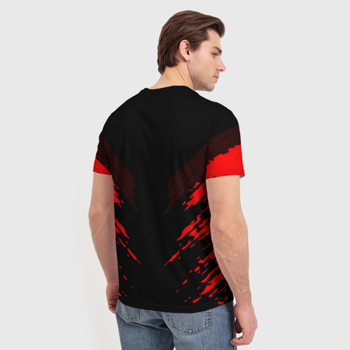 Мужская футболка 3D с принтом ARSENAL SPORT, вид сзади #2