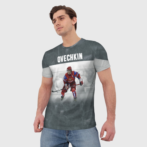 Мужская футболка 3D с принтом Александр Овечкин, фото на моделе #1