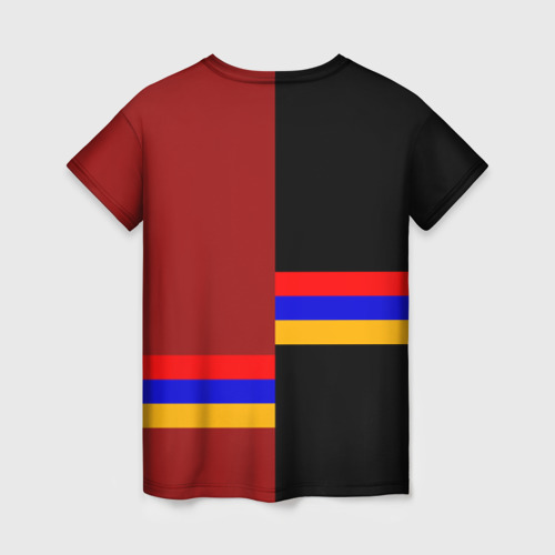 Женская футболка 3D с принтом Armenia Армения, вид сзади #1