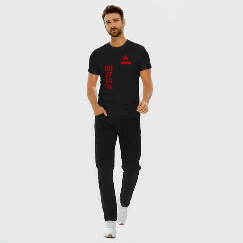 Мужская футболка хлопок Slim с принтом 30 Seconds to Mars, вид сбоку #3