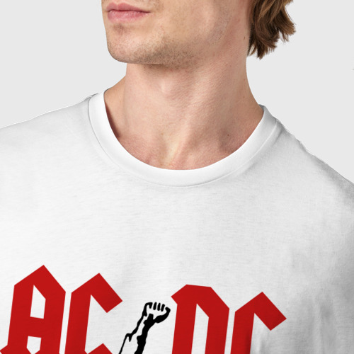 Мужская футболка хлопок с принтом AC/DC stiff upper lip, фото #4
