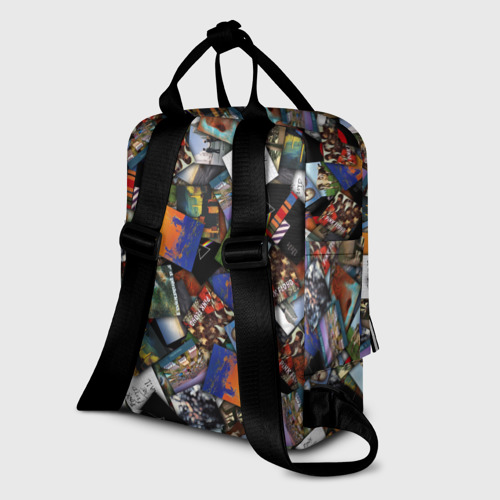 Женский рюкзак 3D с принтом Pink Floyd Дискография, вид сзади #1
