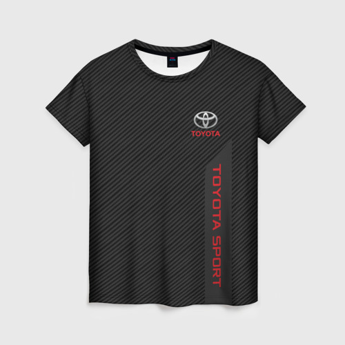 Женская футболка 3D с принтом Toyota Тойота, вид спереди #2