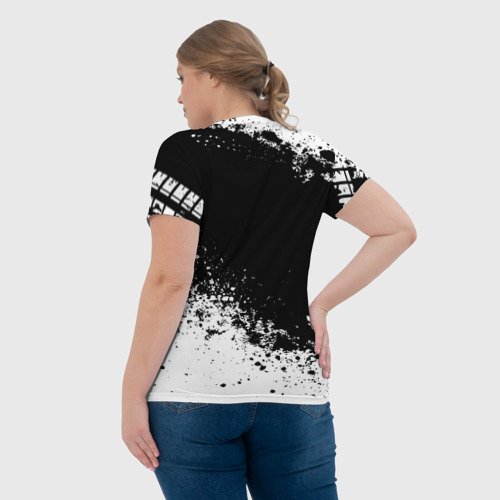 Женская футболка 3D с принтом Bmw brand motors, вид сзади #2
