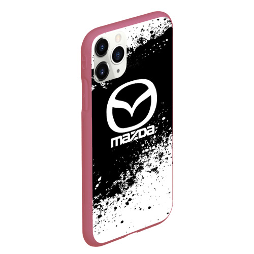 Чехол для iPhone 11 Pro Max матовый с принтом Mazda abstract sport, вид сбоку #3