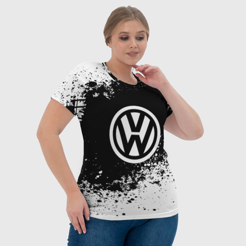 Женская футболка 3D с принтом Volkswagen abstract sport, фото #4