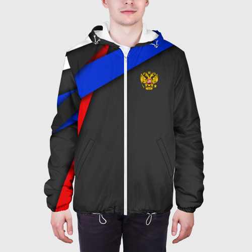 Мужская куртка 3D с принтом RUSSIA SPORT, вид сбоку #3