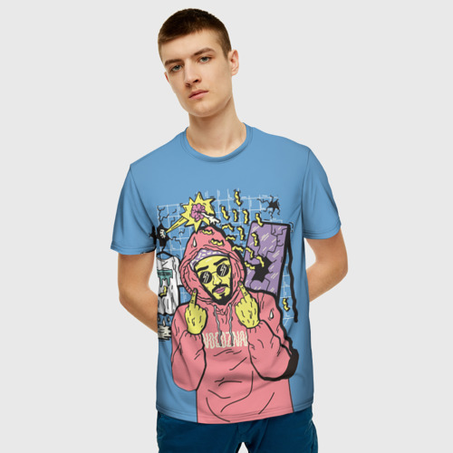 Мужская 3D футболка с принтом Mnogoznaal 4, фото на моделе #1