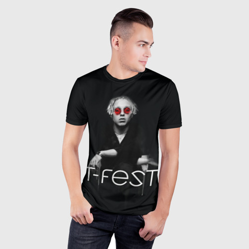 Мужская футболка 3D Slim с принтом T-Fest2, фото на моделе #1
