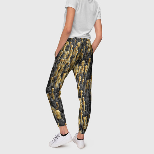 Женские брюки 3D с принтом Шахматы, вид сзади #2