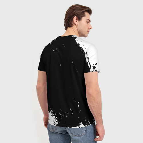 Мужская футболка 3D с принтом AUDI  SPORT, вид сзади #2