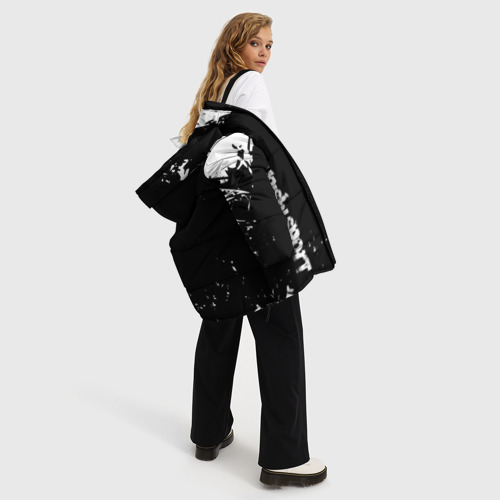 Женская зимняя куртка 3D с принтом Mitsubishi sport, вид сбоку #3