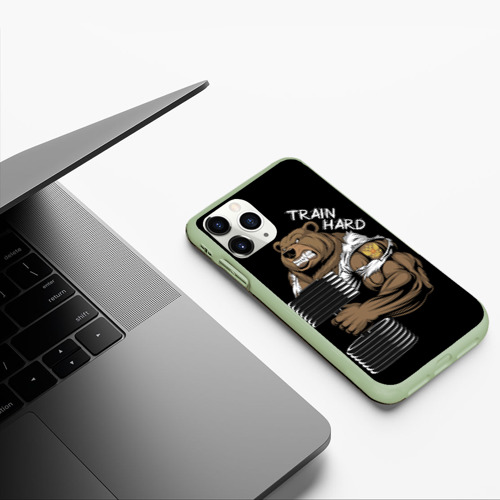 Чехол для iPhone 11 Pro матовый с принтом Train hard, фото #5