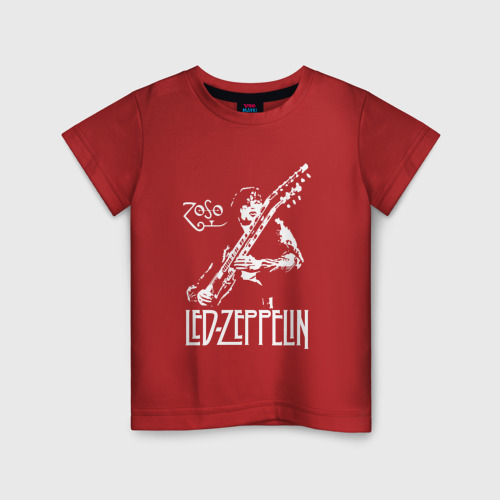 Детская футболка хлопок с принтом Led zeppelin, вид спереди #2