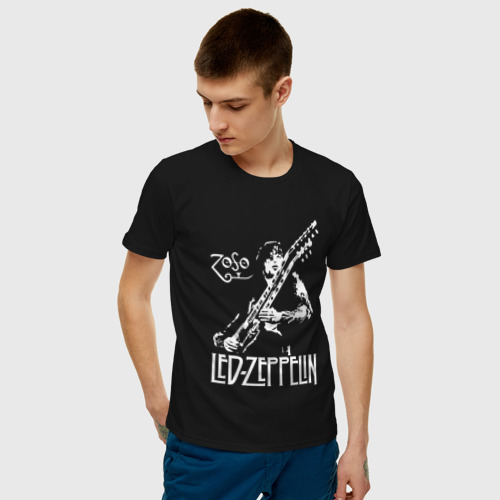 Мужская футболка с принтом Led zeppelin, фото на моделе #1