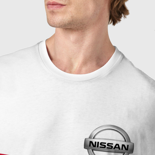 Мужская футболка хлопок с принтом Nissan, фото #4