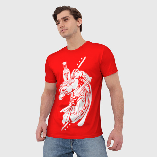 Мужская футболка 3D с принтом Гладиатор, фото на моделе #1