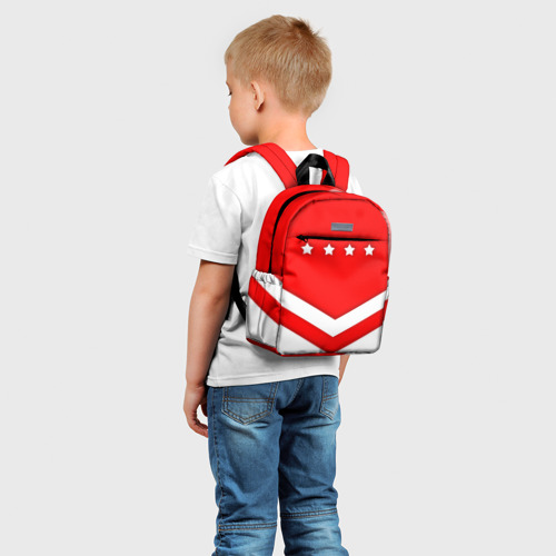 Детский рюкзак 3D с принтом Звезды и полосы, фото на моделе #1
