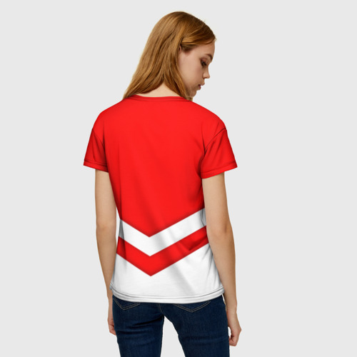 Женская футболка 3D с принтом Звезды и полосы, вид сзади #2