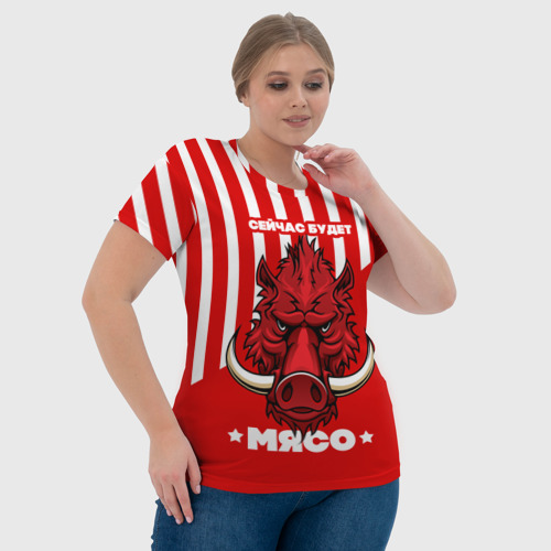 Женская футболка 3D с принтом Будет мясо, фото #4