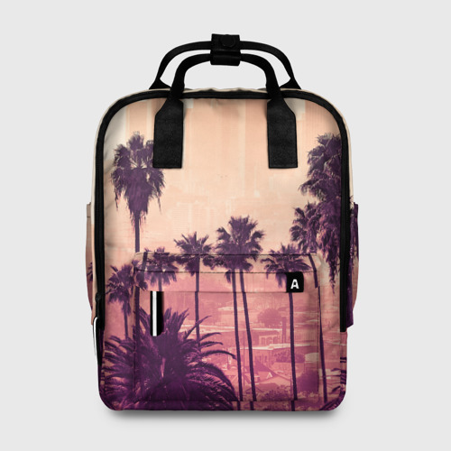 Женский рюкзак 3D с принтом Los Angeles, вид спереди #2