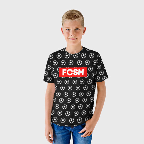 Детская футболка 3D с принтом Футбольная мода, фото на моделе #1