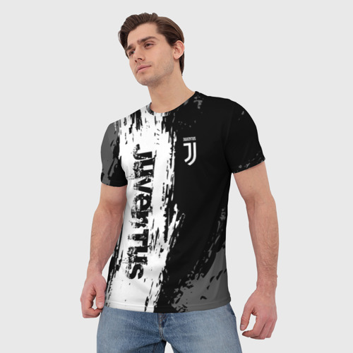 Мужская футболка 3D с принтом JUVENTUS / ЮВЕНТУС, фото на моделе #1