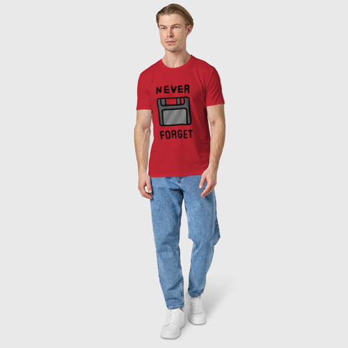 Мужская футболка хлопок с принтом Дискета, вид сбоку #3