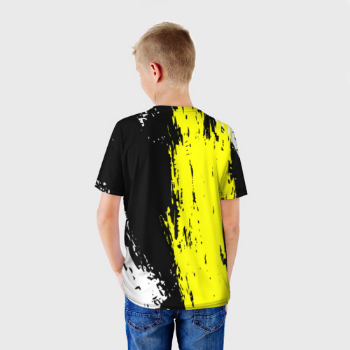 Детская футболка 3D с принтом BORUSSIA SPORT, вид сзади #2