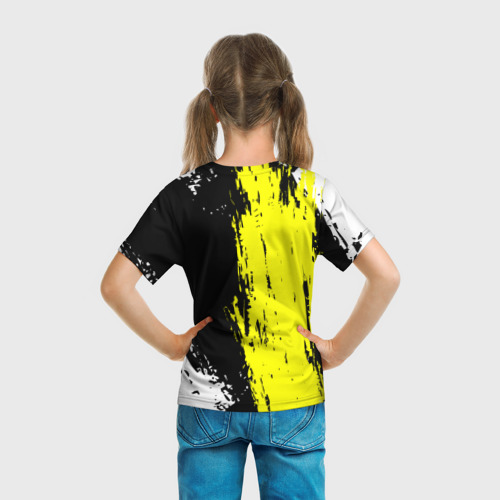 Детская футболка 3D с принтом BORUSSIA SPORT, вид сзади #2