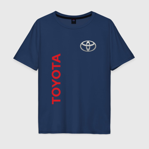 Мужская футболка хлопок Oversize с принтом Toyota, вид спереди #2