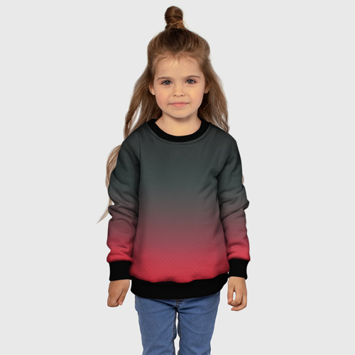 Детский свитшот 3D с принтом Red Carbon, фото #4