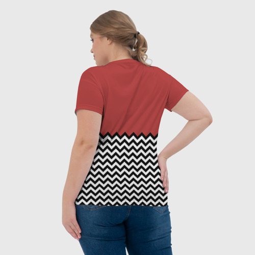 Женская футболка 3D с принтом Твин Пикс, вид сзади #2