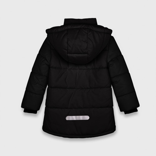 Зимняя куртка для девочек 3D с принтом Росгвардия, вид сзади #1