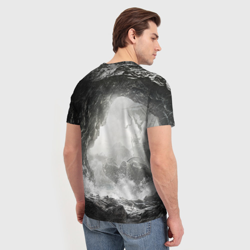 Мужская 3D футболка с принтом Tomb Raider, вид сзади #2