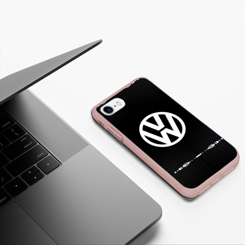 Чехол для iPhone 7/8 матовый с принтом Volkswagen sport auto abstract, фото #5