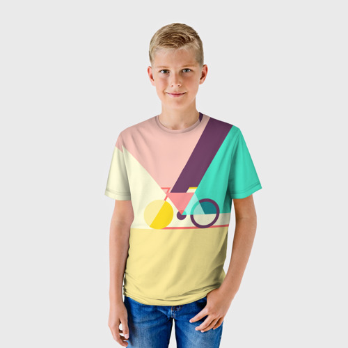 Детская футболка 3D с принтом Велосипед, фото на моделе #1
