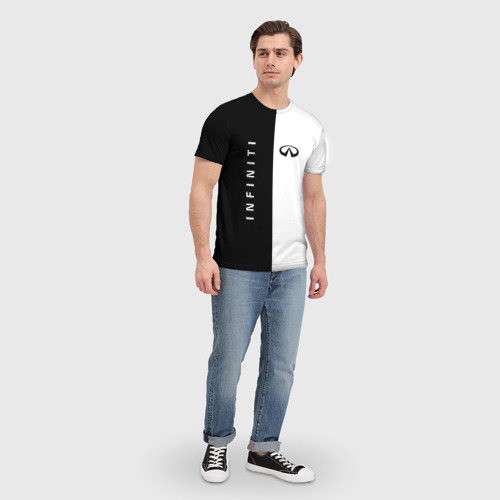 Мужская футболка 3D с принтом Infiniti, вид сбоку #3