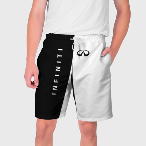 Мужские шорты 3D с принтом Infiniti, вид спереди #2