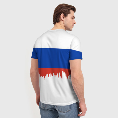 Мужская футболка 3D с принтом Irkutsk Иркутск, вид сзади #2