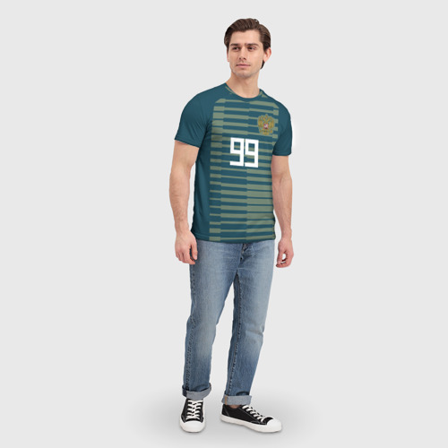 Мужская футболка 3D с принтом Лунёв ЧМ 2018, вид сбоку #3