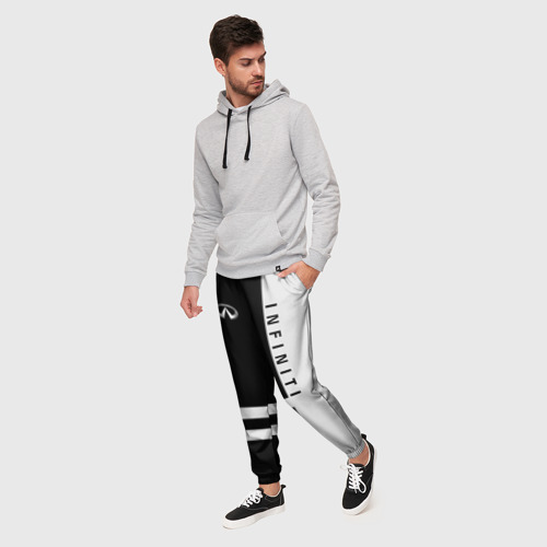 Мужские брюки 3D с принтом Infiniti, фото на моделе #1