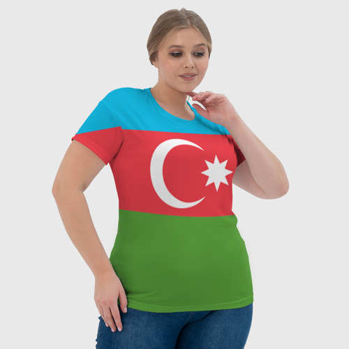 Женская футболка 3D с принтом Азербайджан, фото #4