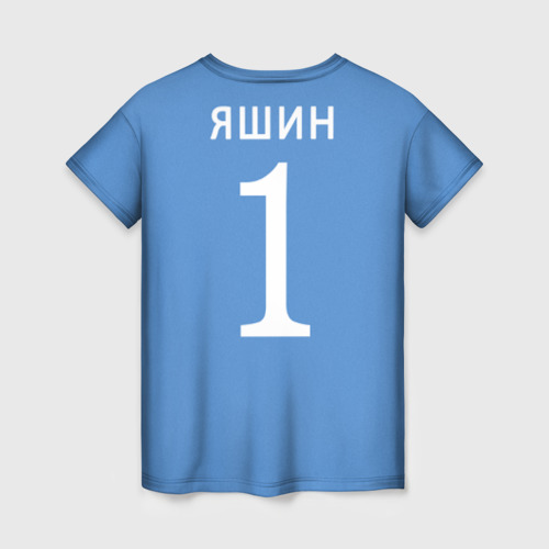 Женская футболка 3D с принтом Лев Яшин ретро, вид сзади #1
