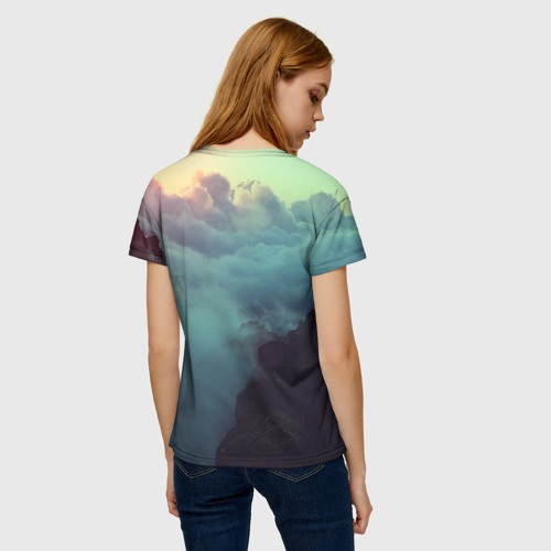 Женская 3D футболка с принтом 30 Seconds to Mars, вид сзади #2