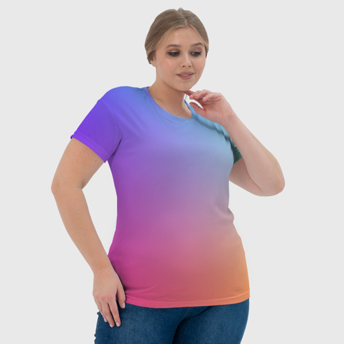 Женская футболка 3D с принтом Абстракция Градиент Текстура, фото #4