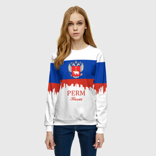 Женский 3D свитшот с принтом Perm (Пермь), фото на моделе #1