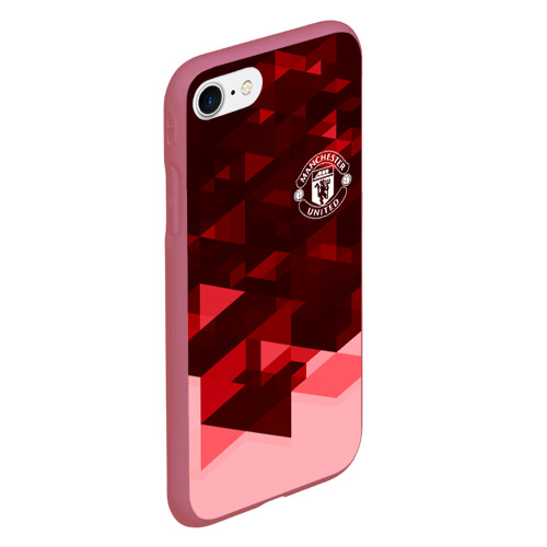Чехол для iPhone 7/8 матовый с принтом Манчестер Юнайтед, вид сбоку #3