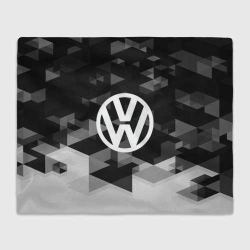 Плед 3D с принтом Volkswagen sport geometry, вид спереди #2