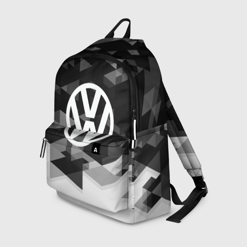 Рюкзак 3D с принтом Volkswagen sport geometry, вид спереди #2